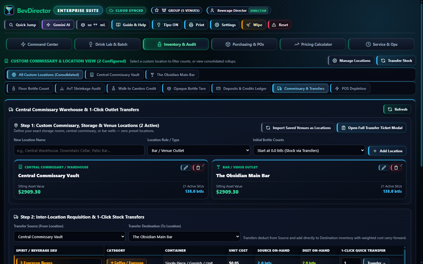 Multi-Venue and Cloud-Native Control Screenshot